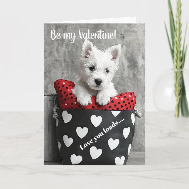 Tarjeta de San Valentín de West Highland Terrier (Anverso)