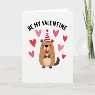 Tarjeta de San Valentín del Castor