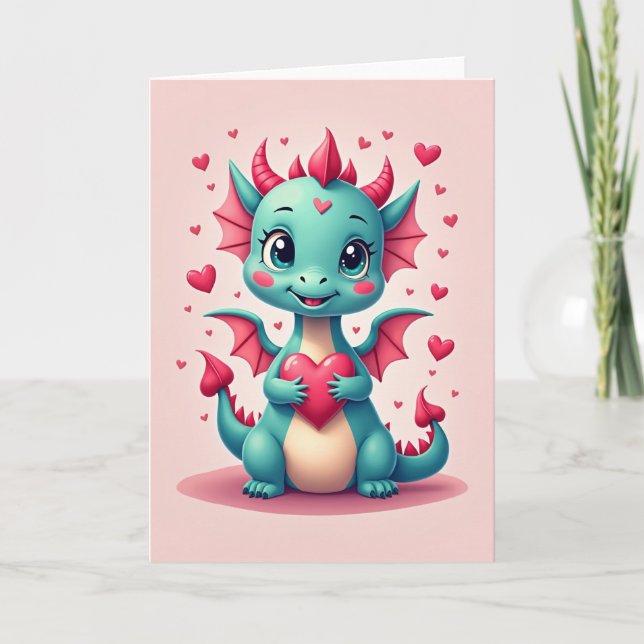 Tarjeta de San Valentín del Dragón Dulce (Anverso)