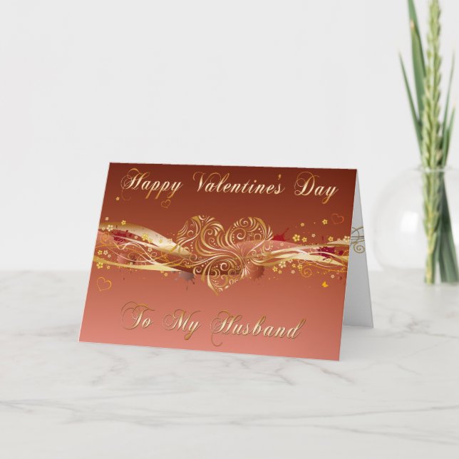 Tarjeta de San Valentín del esposo del corazón de  (Anverso)