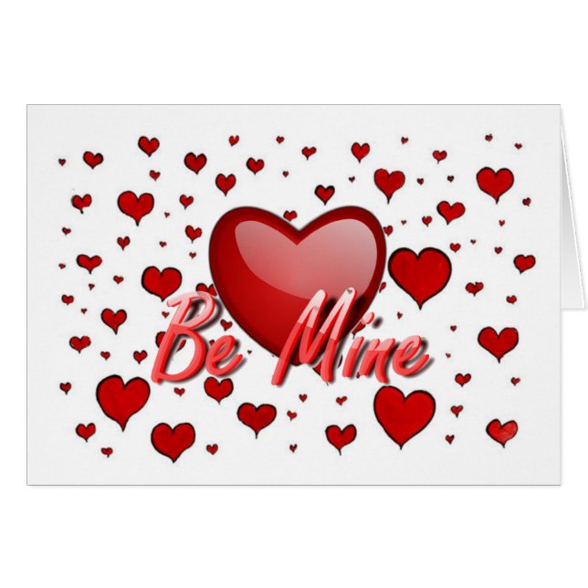 Tarjeta de San Valentín del personalizado Be Mine (Anverso (Horizontal))