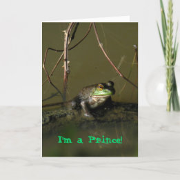 Tarjeta de San Valentín del príncipe de la rana ve