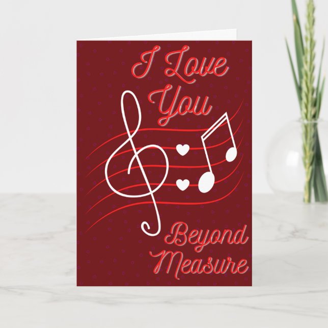 Tarjeta de San Valentín divertida de Music Lover (Anverso)