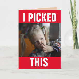 TARJETA DE SAN VALENTÍN DIVERTIDA DE NIÑA ESCOGIEN