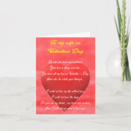 Tarjeta de San Valentín doblada.