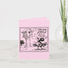 Tarjeta de San Valentín Drinky Crow