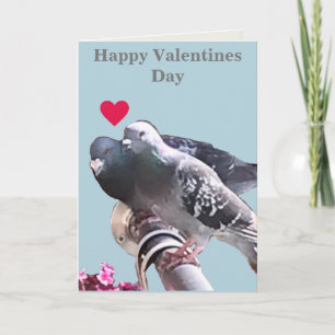 Tarjeta de San Valentín editable Pigeon pair y Flo