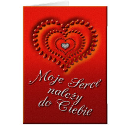 Tarjeta de San Valentín en polaco