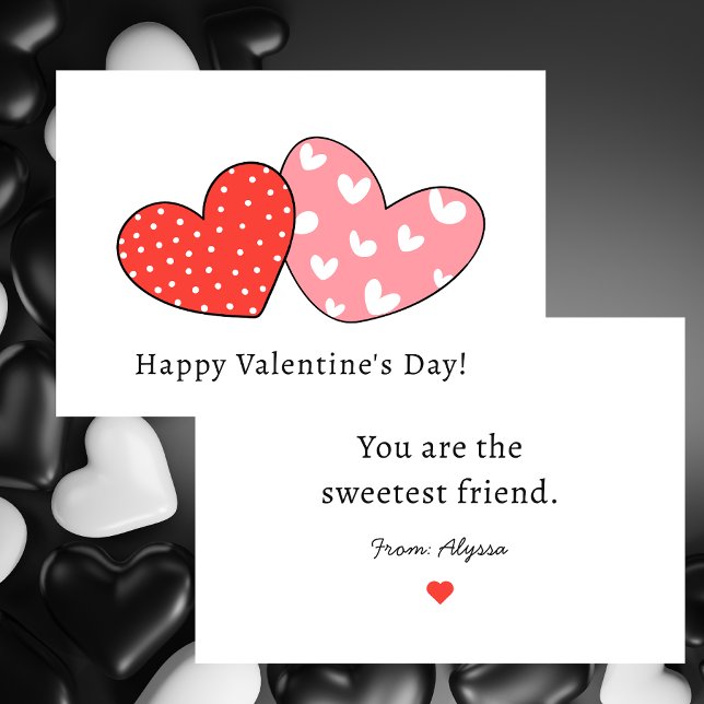 Tarjeta de San Valentín escolar de niños de Corazó (Subido por el creador)