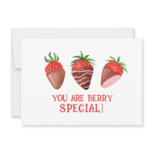 Tarjeta de San Valentín especial Berry, fresa