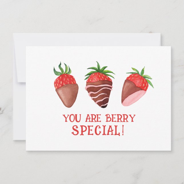 Tarjeta de San Valentín especial Berry, fresa (Anverso)