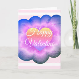 Tarjeta de San Valentín Feliz de Flor Púrpura Pers