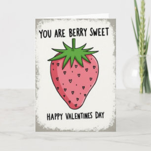 Tarjeta de San Valentín Fresa Dulce