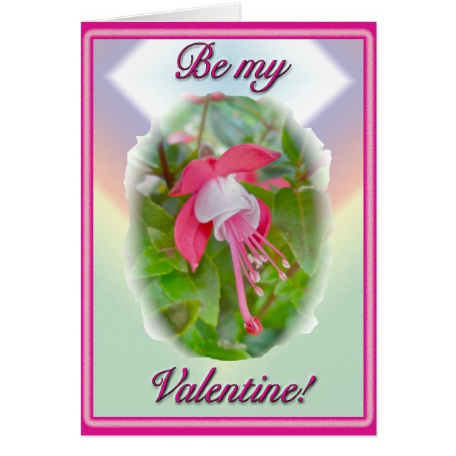Tarjeta de San Valentín Fuschia en miniatura (Frente)