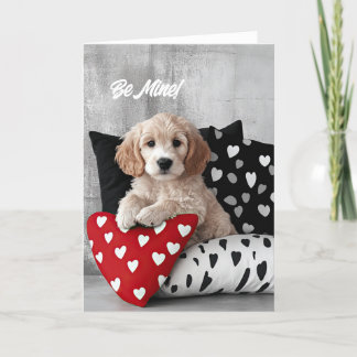 Tarjeta de San Valentín Goldendoodle Puppy