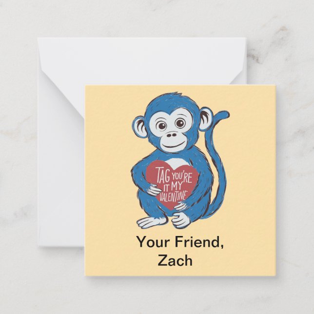 Tarjeta de San Valentín "Gorila Eres Tú" (Anverso)