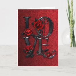 Tarjeta de San Valentín gótica
