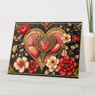 Tarjeta de San Valentín gótica