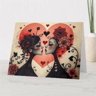 Tarjeta de San Valentín gótica