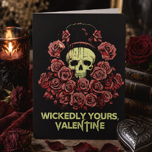 Tarjeta de San Valentín Gótica 'Wickedly Yours Crá
