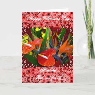 Tarjeta de San Valentín hawaiano