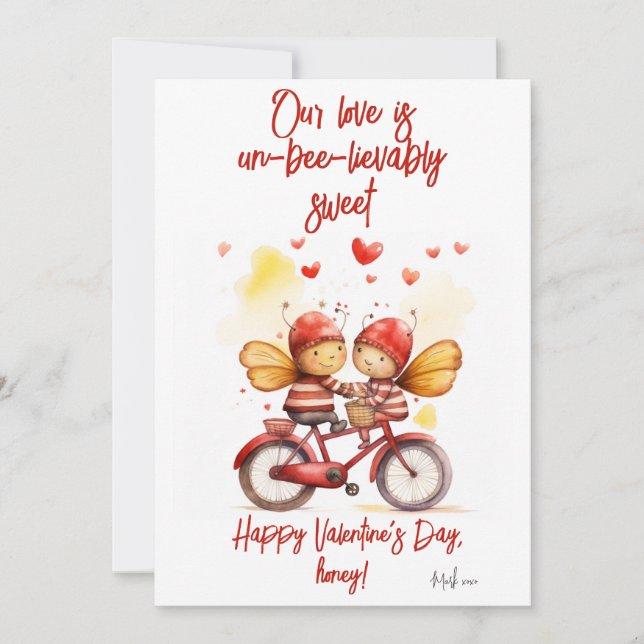 Tarjeta de San Valentín increíblemente dulce (Anverso)