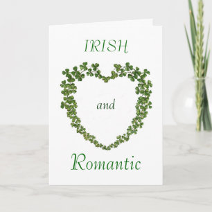 Tarjeta de San Valentín irlandesa y romántica