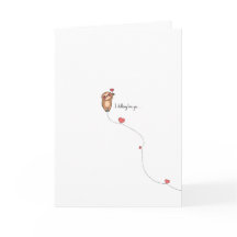 Tarjeta de San Valentín Kawaii Sloth Pun