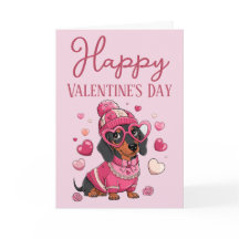 Tarjeta de San Valentín maravillosa de perro Dausc