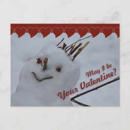 Tarjeta de San Valentín Miss Snowman CC0378