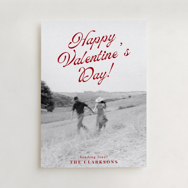 Tarjeta de San Valentín moderna con foto completa (Subido por el creador)
