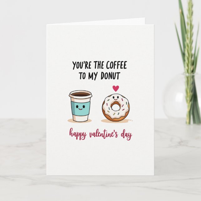 Tarjeta de San Valentín para Amantes de Donas de C (Anverso)