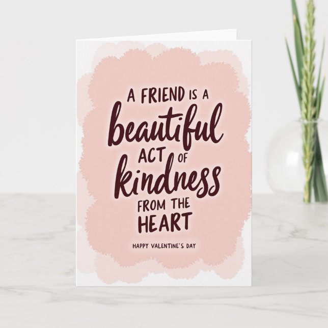 Tarjeta de San Valentín para amigo de buen corazón (Anverso)