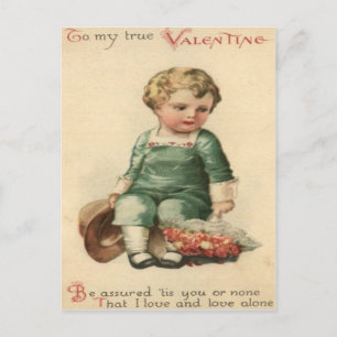 Tarjeta de San Valentín para bebé victoriana vinta
