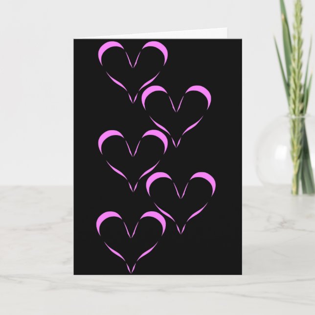 Tarjeta de San Valentín para el corazón flotante ( (Anverso)