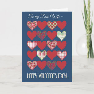 Tarjeta de San Valentín para esposa, corazón, Rosa