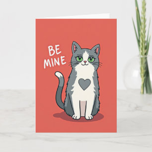 Tarjeta de San Valentín para gato 'Sé Mía'