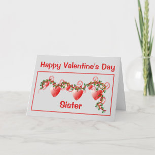 Tarjeta de San Valentín para hermana