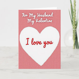 Tarjeta de San Valentín para marido que amo