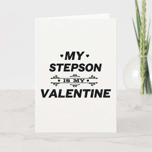 Tarjeta de San Valentín para mi hijastro (Anverso)