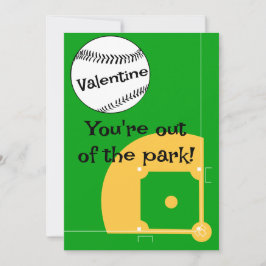 Tarjeta de San Valentín para niños de béisbol