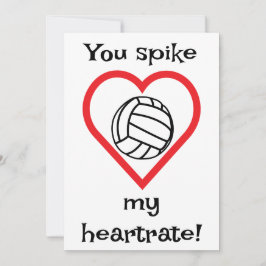 Tarjeta de San Valentín para niños de voleibol