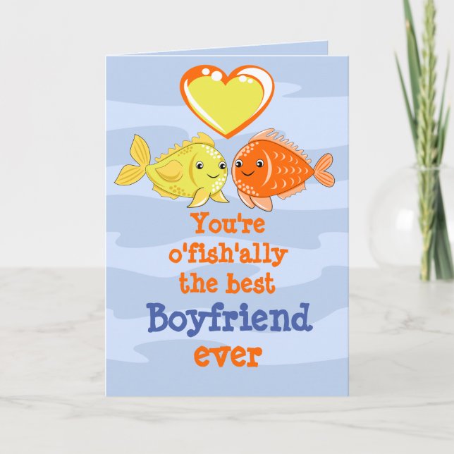 Tarjeta de San Valentín para Novio Divertido (Anverso)