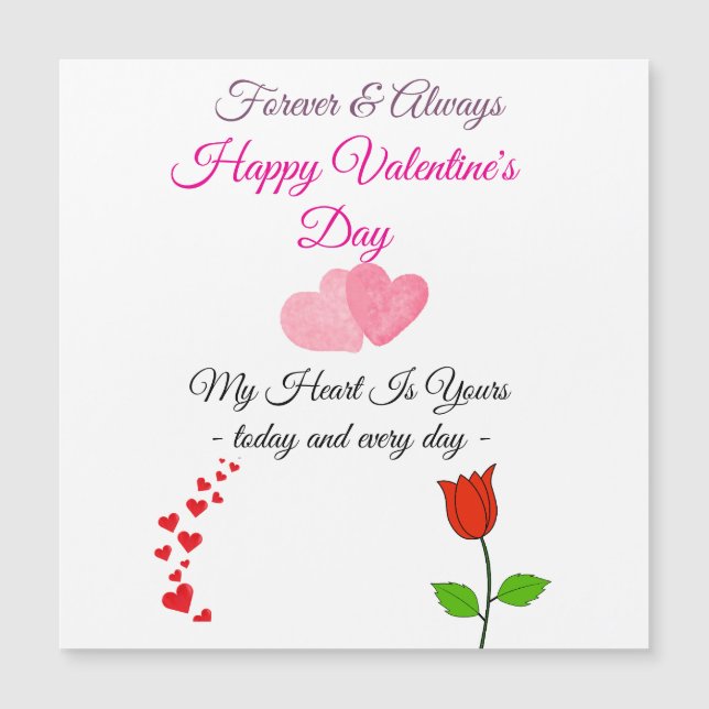 Tarjeta de San Valentín para Siempre & Siempre - F (Anverso)