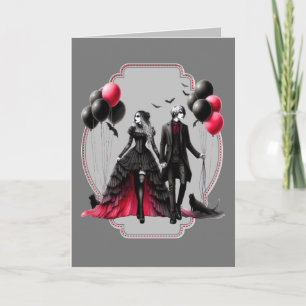 Tarjeta de San Valentín Pareja Gótica Felicitación