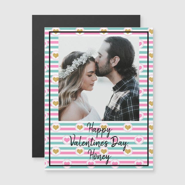 Tarjeta de San Valentín personalizable con foto y  (Anverso/Reverso)