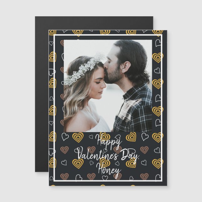 Tarjeta de San Valentín personalizable con foto y  (Anverso/Reverso)