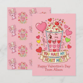 Tarjeta de San Valentín Personalizada de Batido Du