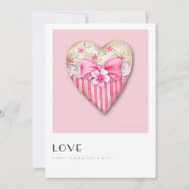 Tarjeta de San Valentín personalizada del corazón 