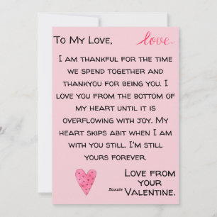 Tarjeta de San Valentín personalizada del corazón 